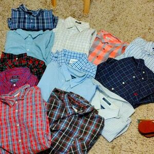 12 mens collared shirts Ralph Lauren Banana Republic XL XXL
